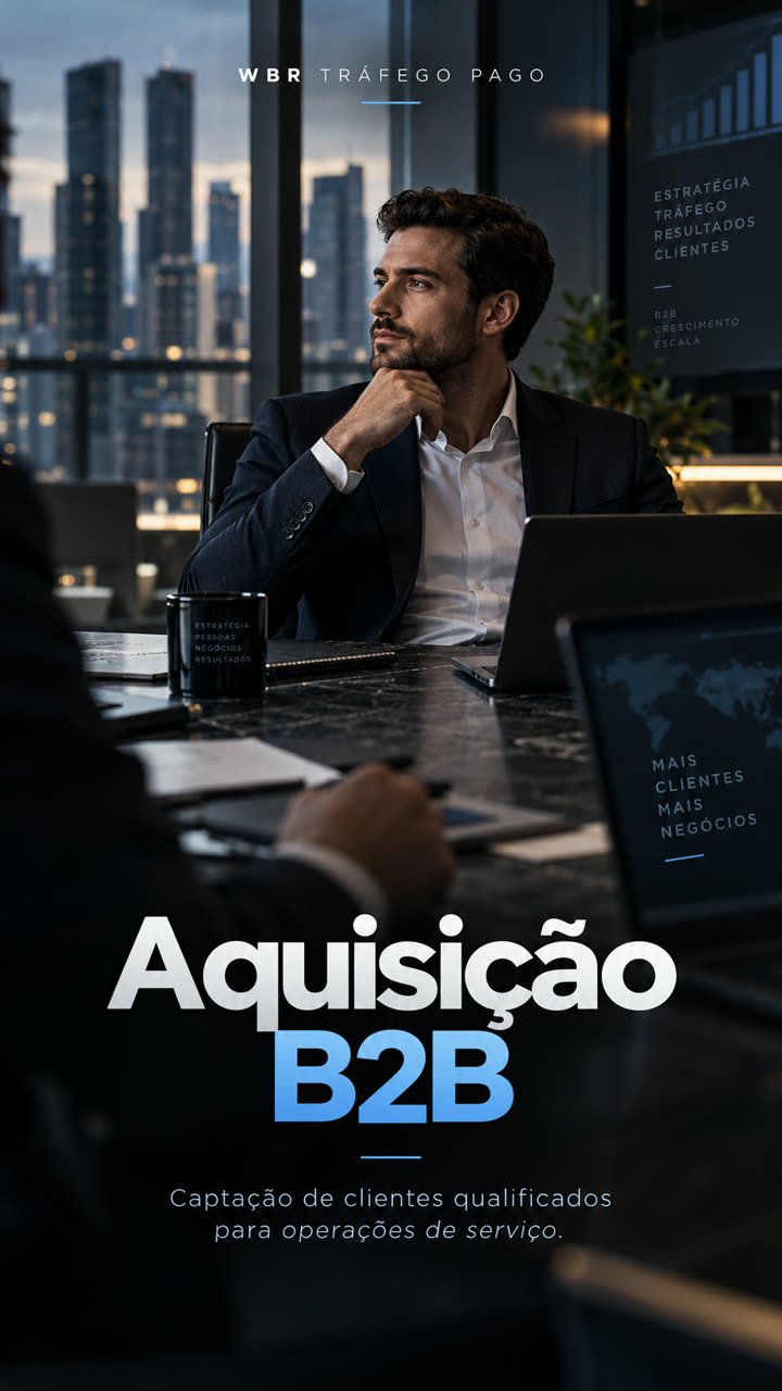 Aquisição B2B — captação de clientes qualificados para operações de serviço