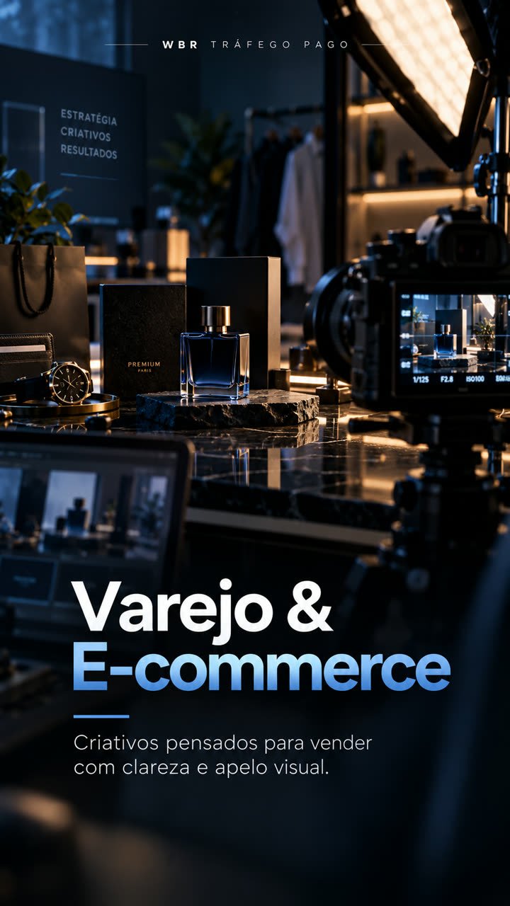 Varejo e E-commerce — criativos pensados para vender com clareza e apelo visual